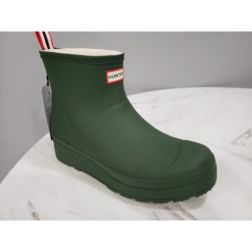 Hunter Women's PLAY Short Insulated Flexing Green/ White Willow Boots WFS2235 - Picture 2 of 10